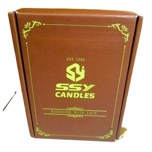 SSY Taper Candles Brown Unscented Pack of Four 7 Inches Unburned Soy Wax - Picture 1 of 2